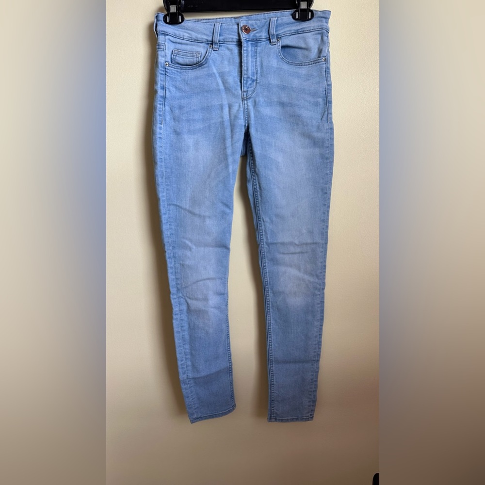kids light blue straight cut jeans